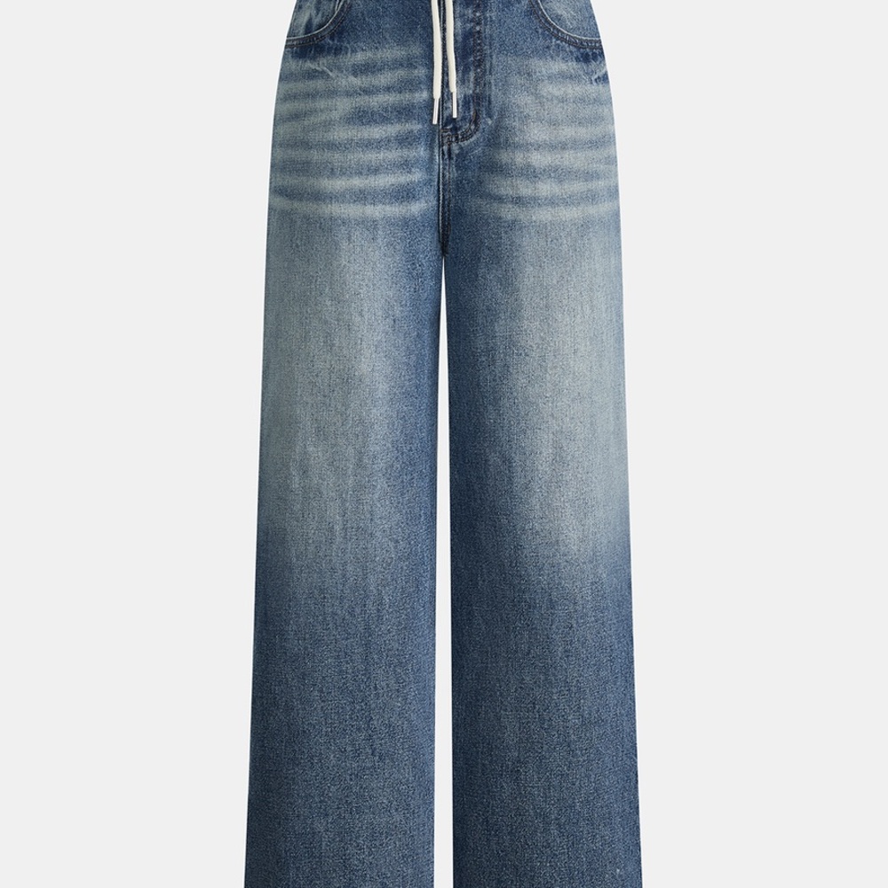 Commense Denim Flare Jeans With Drawstring waist BNWT